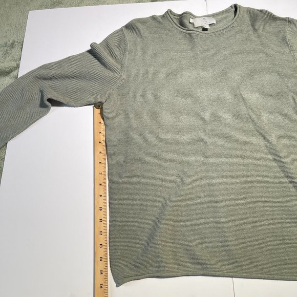 2nd Chapter Pale Green Long Sleeve Sweater Top Ribbed Knit Size Large - Picture 7 of 8